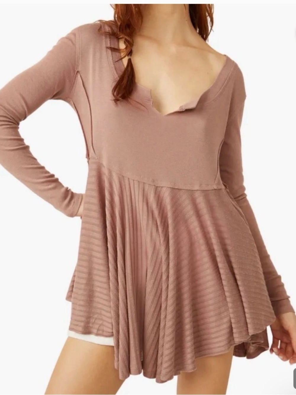 We The Free Clover Long Sleeve Banydoll Dress